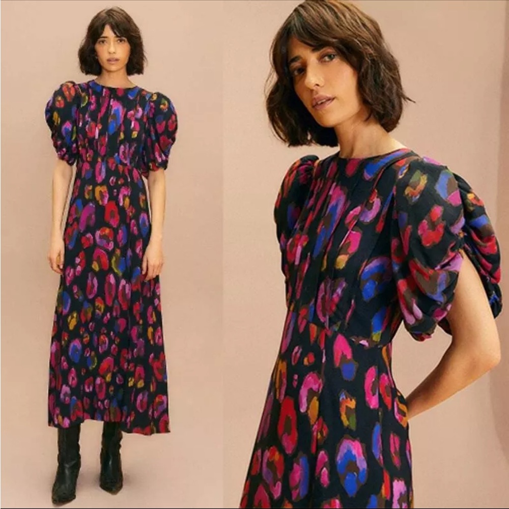 Farmrio puff sleeve midi XL